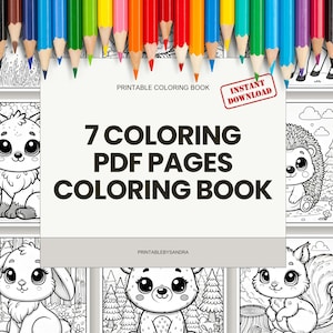 Colouring Book Kids Coloring Book | Forest Animals Colouring Book | Cute Animal Characters Coloring Book