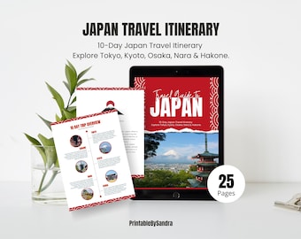 Itinerario de viaje de 10 días por Japón / Explora Tokio, Kioto, Osaka, Nara y Hakone / Planificador imprimible y digital / Guía definitiva de viajes por Japón