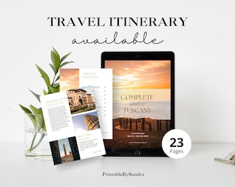 Tuscany Travel Itinerary | Europe Itinerary | Trip Guide | Itinerary Planner | Digital Travel Itinerary | Customizable Planner