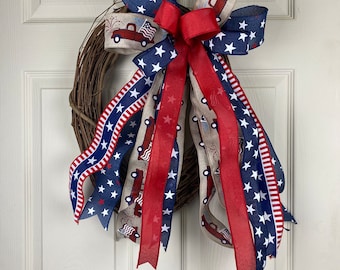 4th of july cheer bows