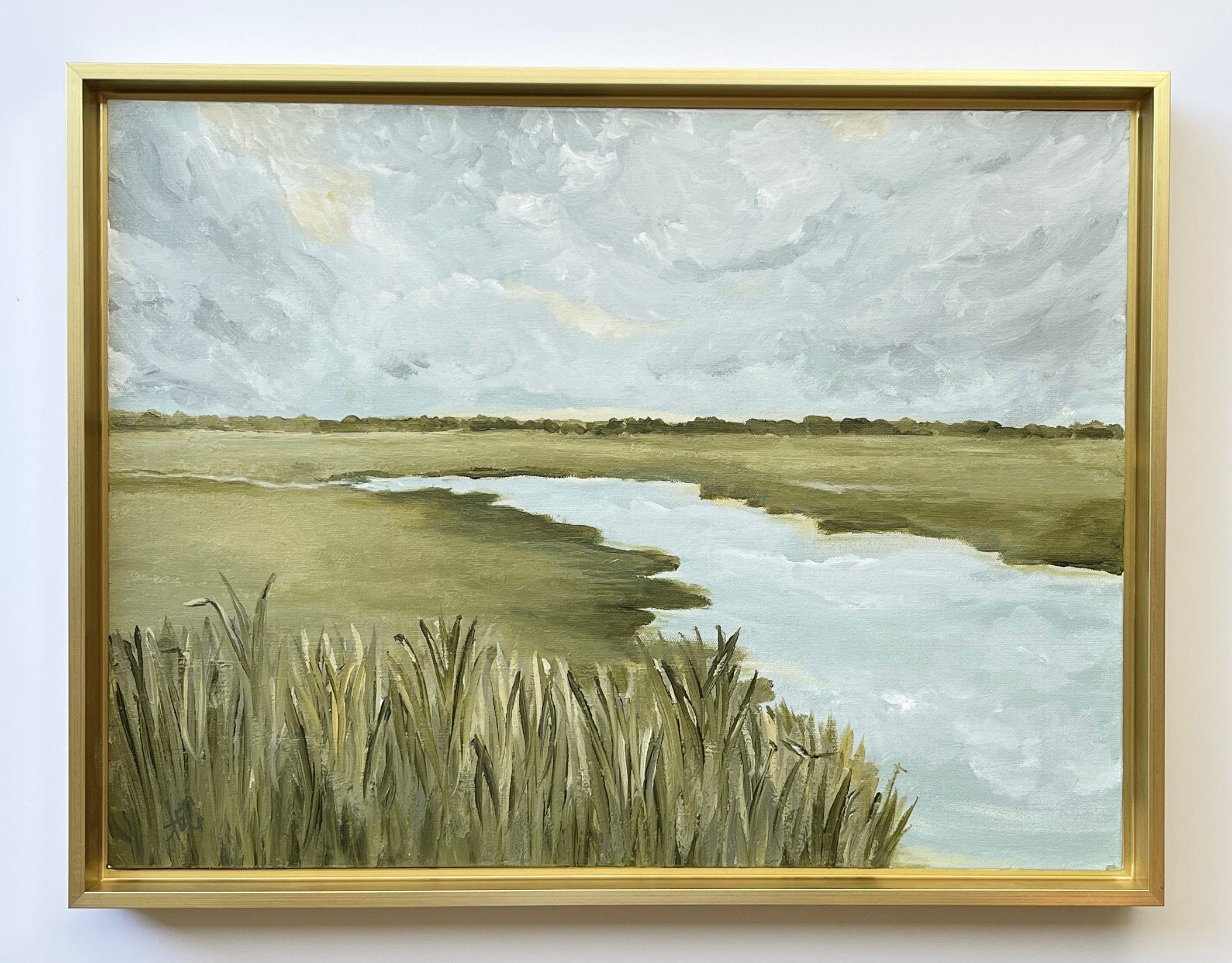 Fine Art Giclee Print of Original Marsh Painting by Amy Elizabeth Crabb, 'High Tide on Pawleys', Coastal Landscape Art, Lowcountry