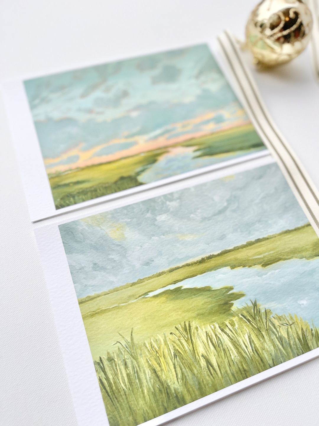 Marsh Landscape Print Set: Lowcountry Giclee Art on Watercolor Paper - Etsy