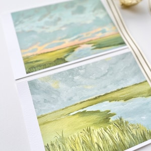 Marsh Landscape Print Set: Lowcountry Giclee Art on Watercolor Paper