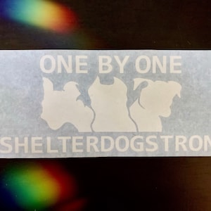 Shelter Dog Strong Silhouette Window Decal