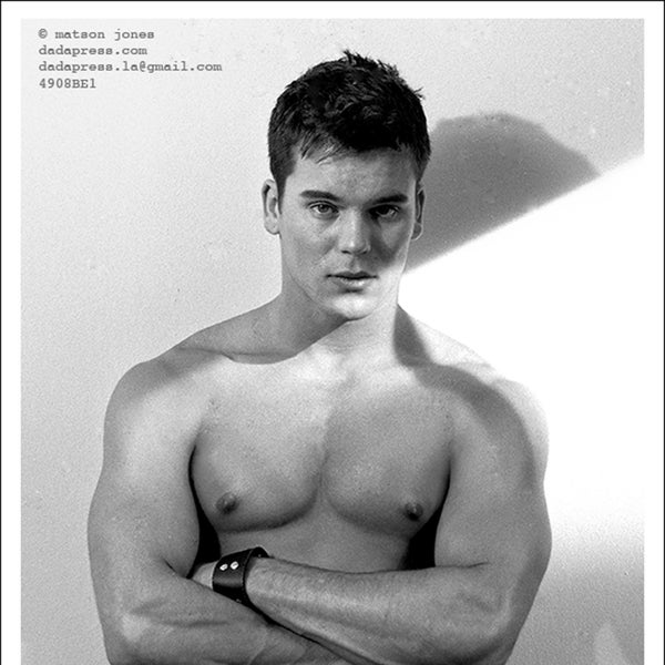 MATSON JONES_Mature Content_Male Physique Nude_Full Frontal_Hung_Athletic Youth_Muscular_Smooth Body_Erotic B&W Original Photo_Roman_4908B