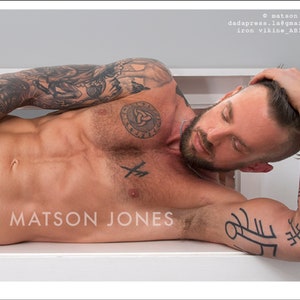 MATSON JONES_11" x 14" Mature Content_Male Physique Nude_Full Frontal_Rugged_Muscular_Ripped_Uncut_Ltd Ed of 10  Photos_Iron Viking_AB161X