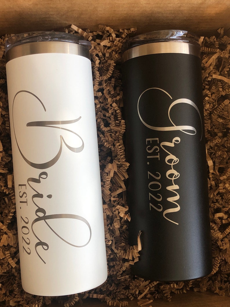 Custom Engraved Bride and Groom Tumbler Wedding Tumblers Etsy