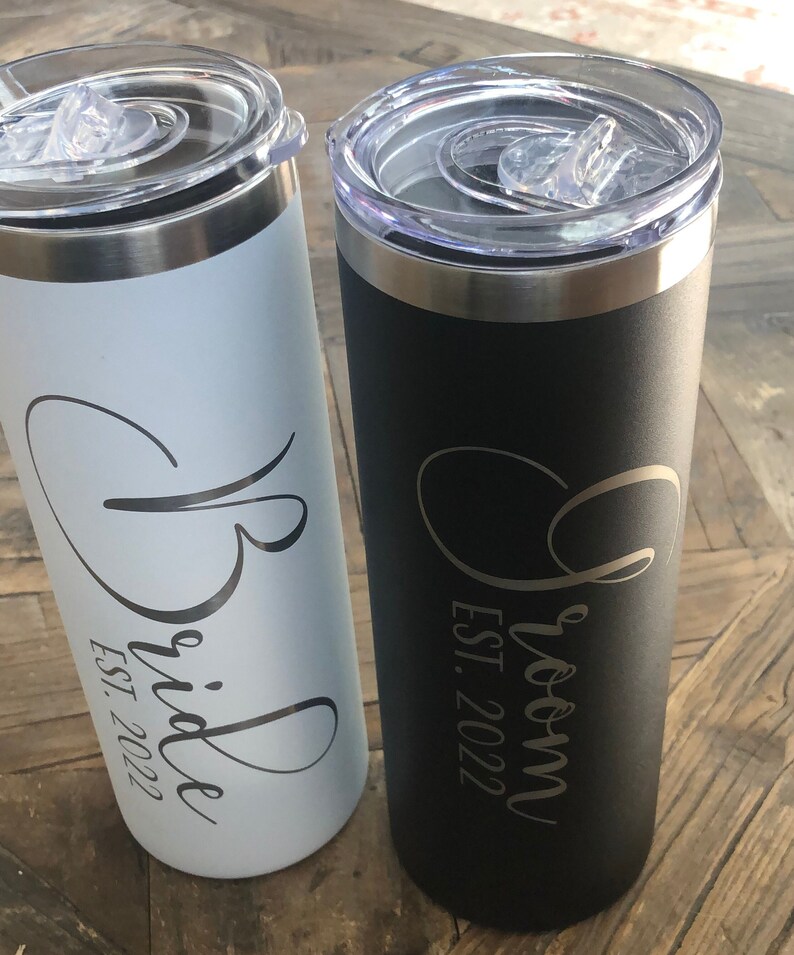Custom Engraved Bride and Groom Tumbler Wedding Tumblers Etsy