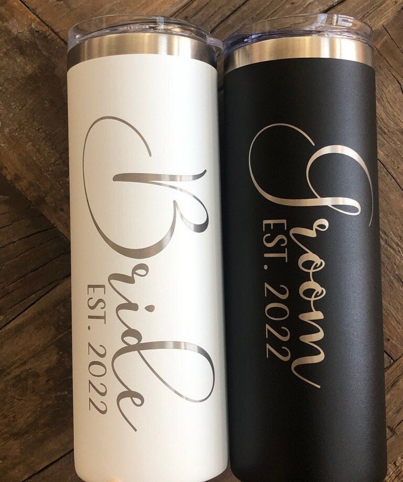 Custom Engraved Bride and Groom Tumbler Wedding Tumblers Etsy