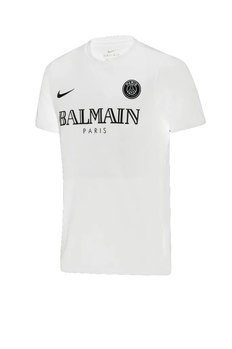 balmain x psg short sleeve jersey