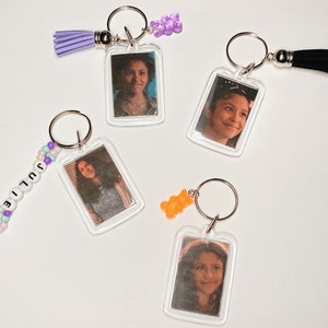 julie photo keychain