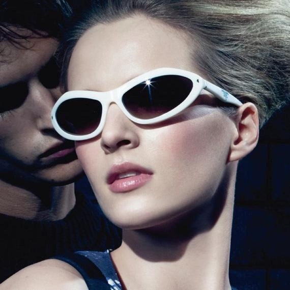 White Prada Swing Cat Eye Sunglasses Vintage Designer - Etsy