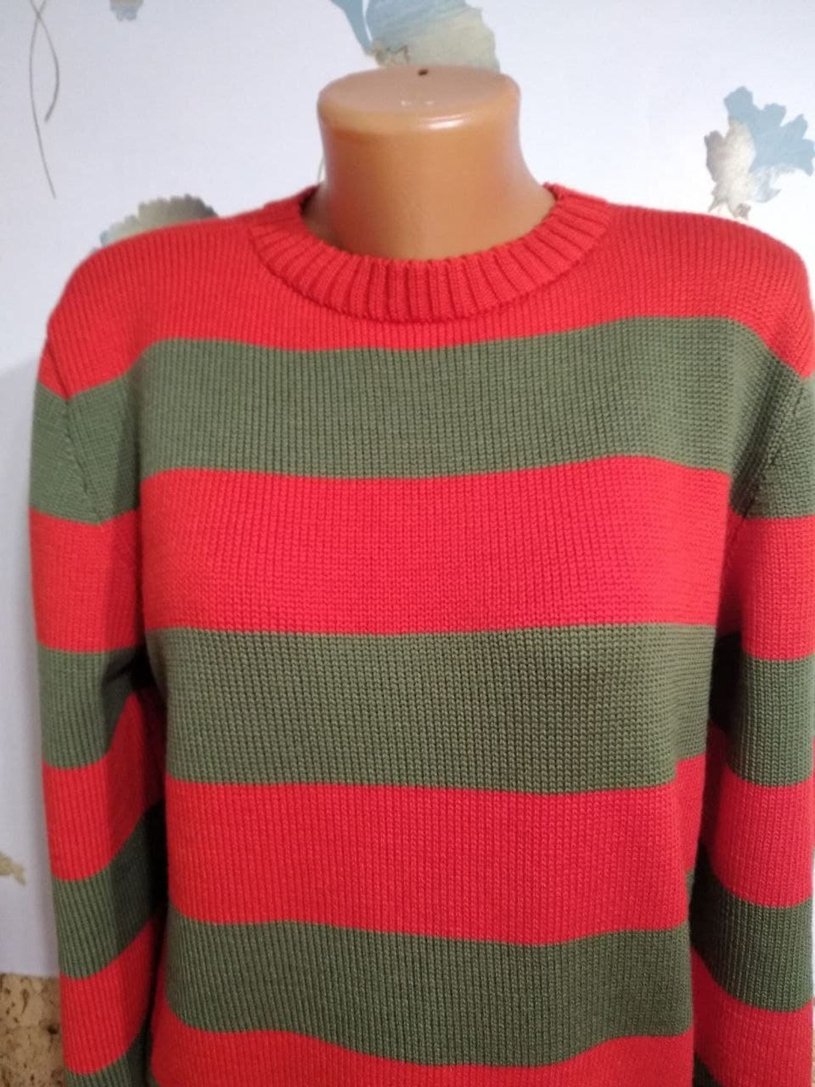 Freddy Krueger Sweater 100% merino wool jumper Halloween | Etsy