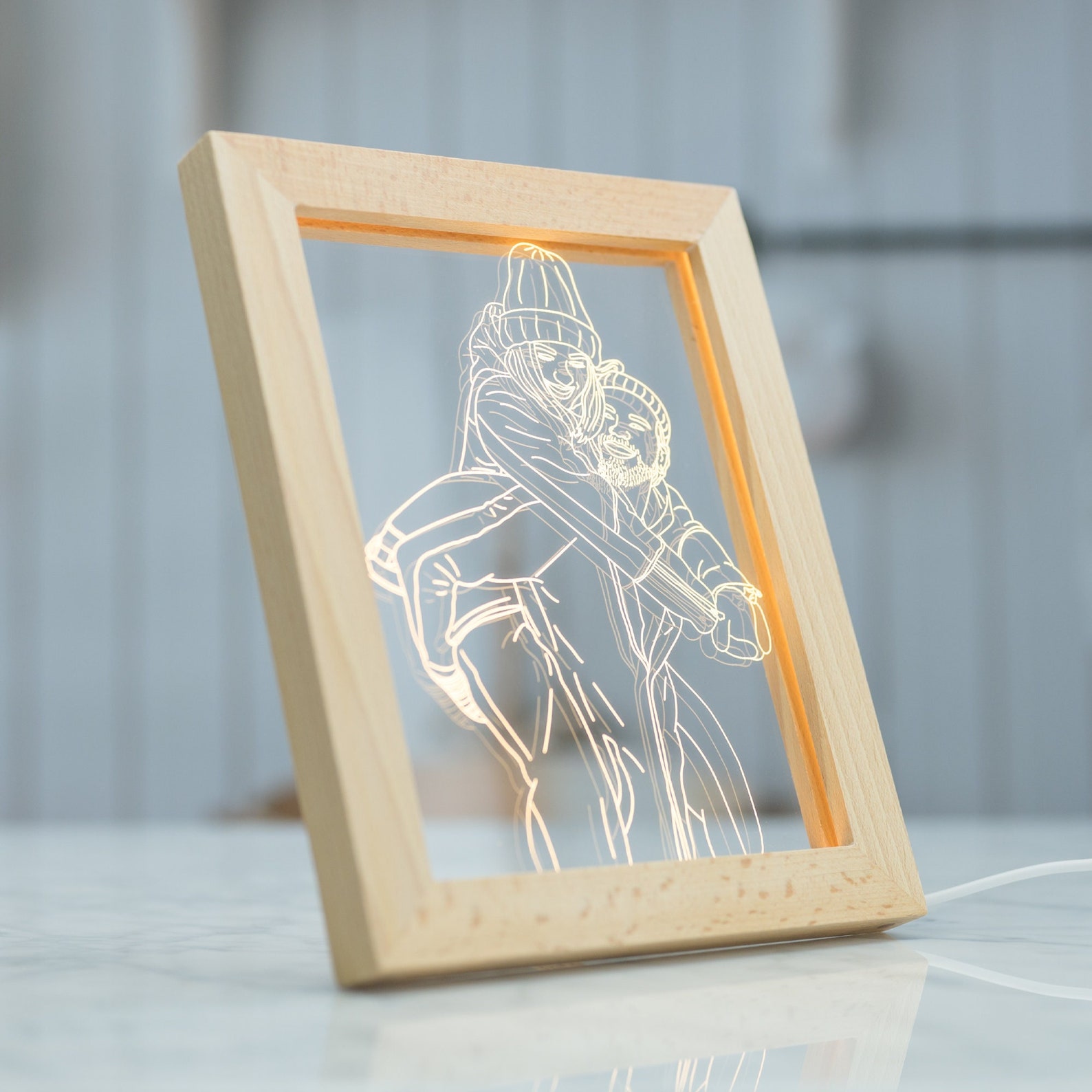 Custom Lightup Photo Frame Birthday Gift Personalized Gift Etsy