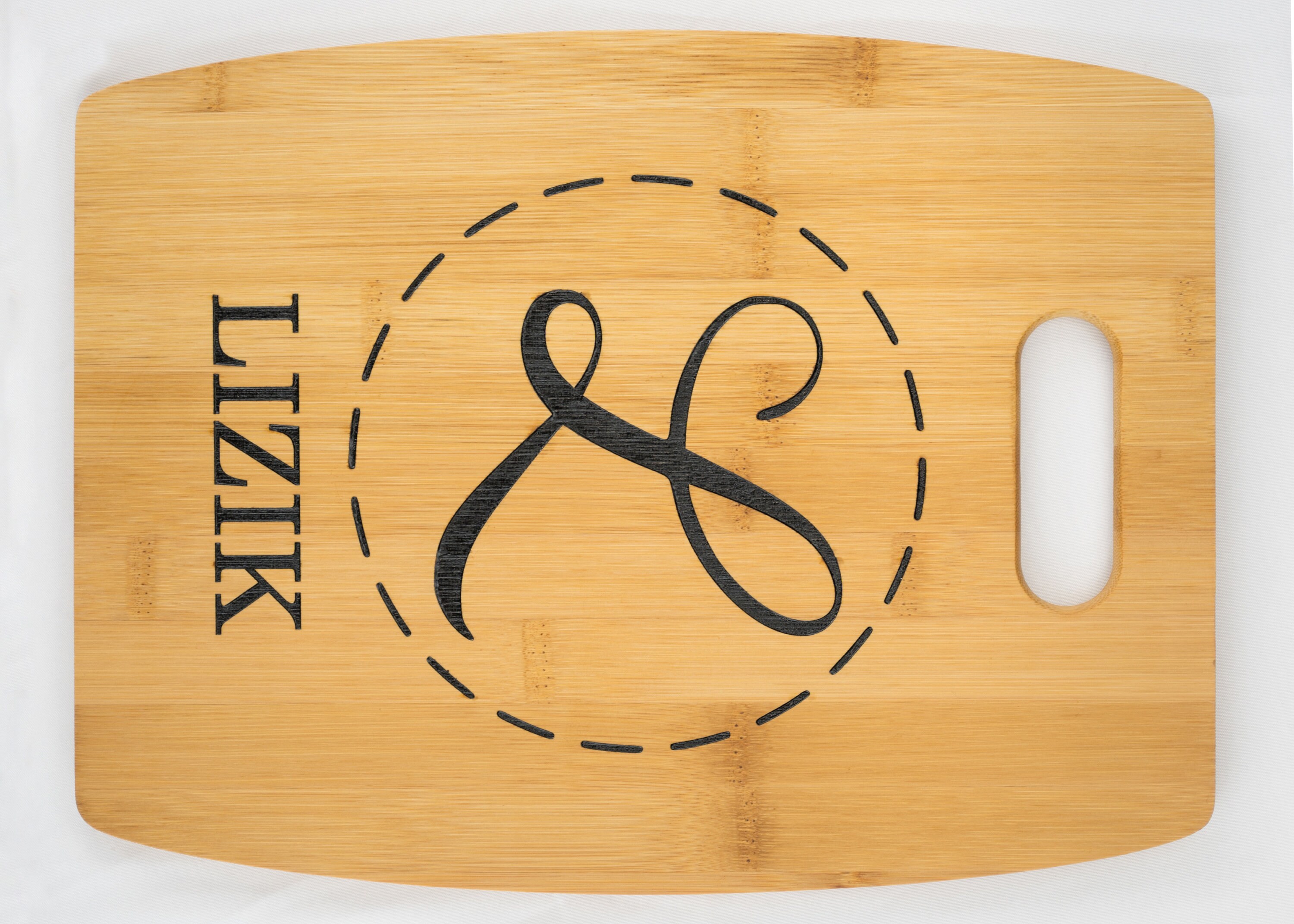 Custom Cutting Board Monogram Simple Monogram Charcuterie Etsy