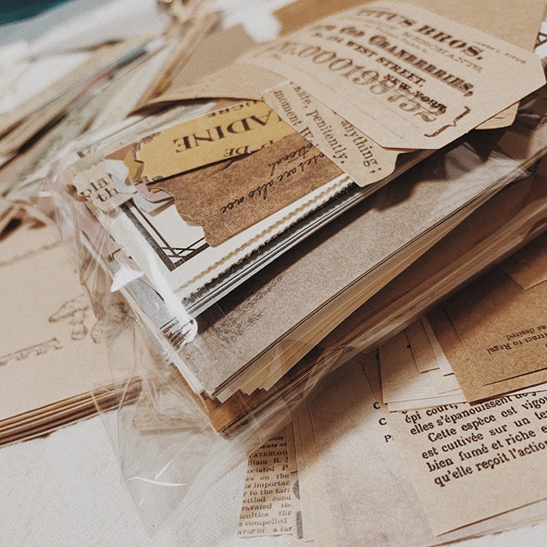200+ PCS Paper Ephemera Pack | Junk Journal Kit | Vintage Ephemera ...
