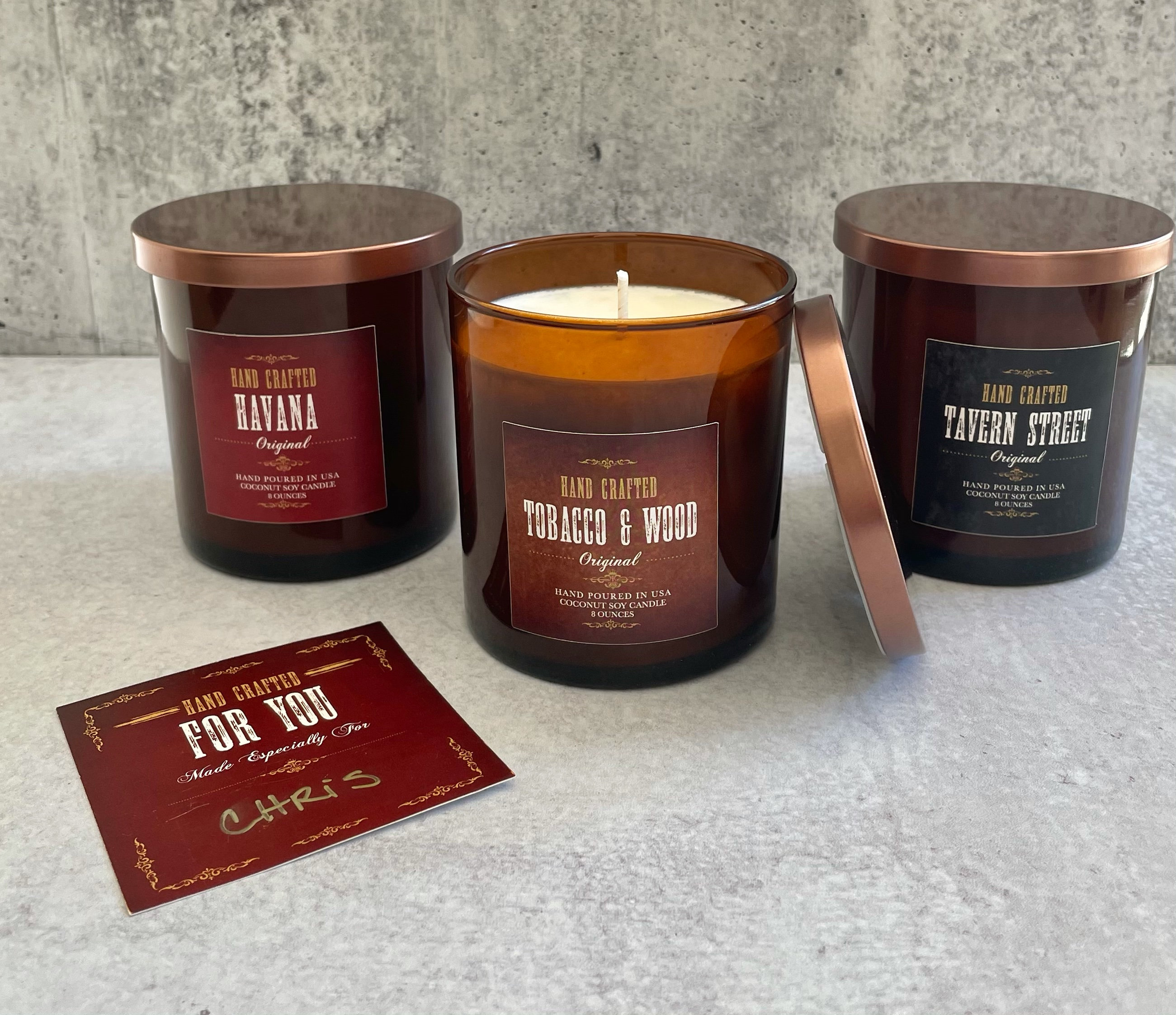 Man Candles Gift Set 3 8 oz Candles Mens Candles Man Etsy