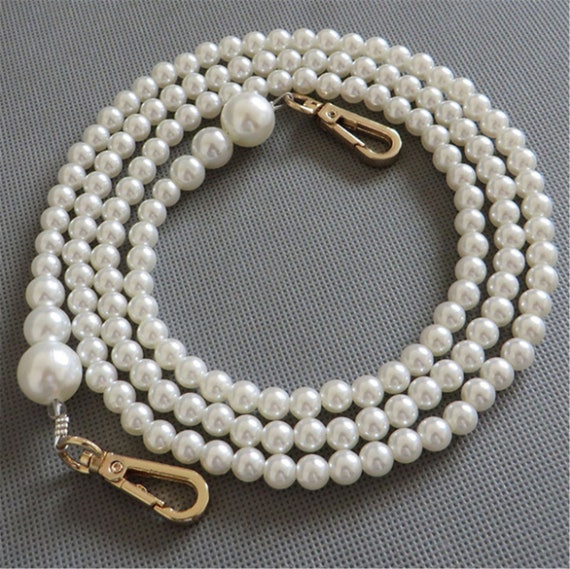 Handmade Pearl Bag Strap,elegant Pearl Strap,detachable Pearl