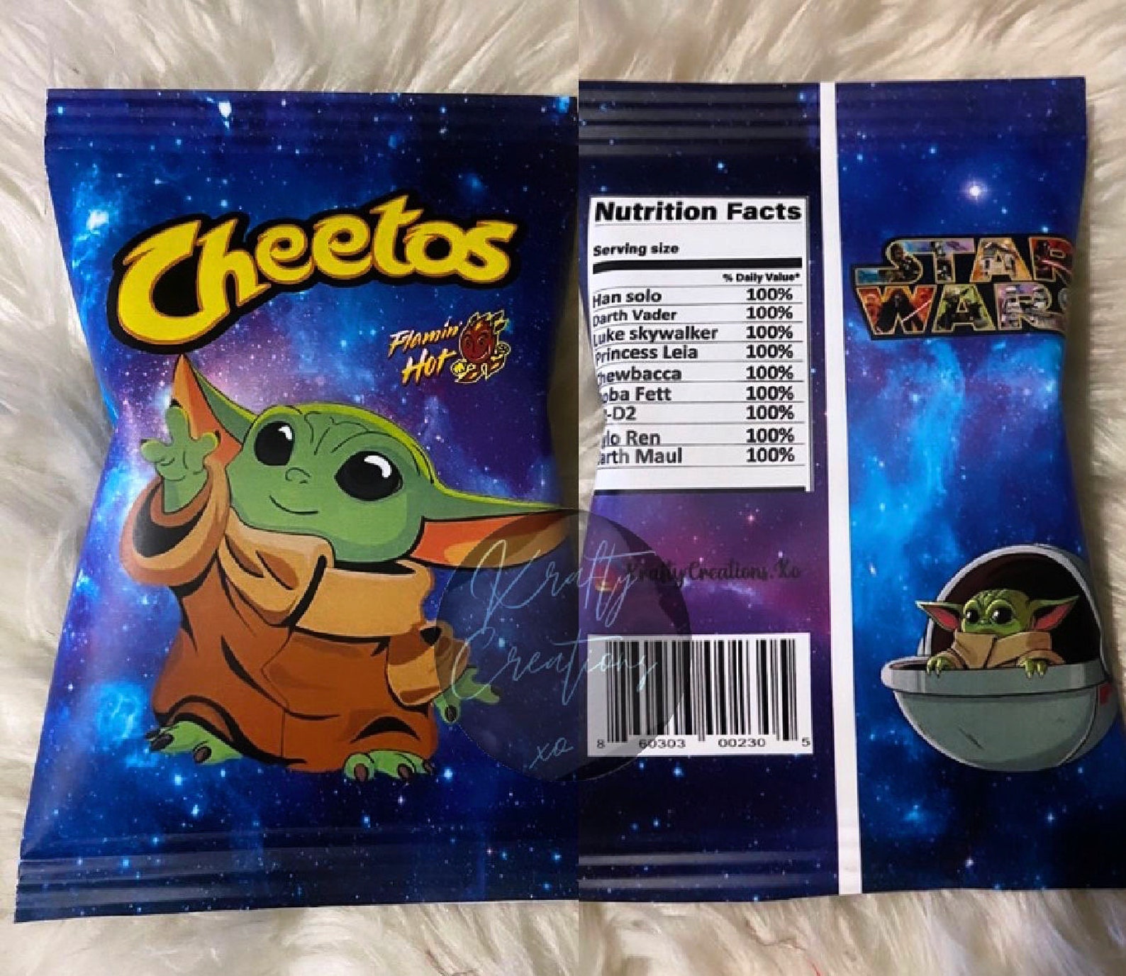 Bébé Yoda CUSTOM CHIP BAGS Starwars - Etsy France