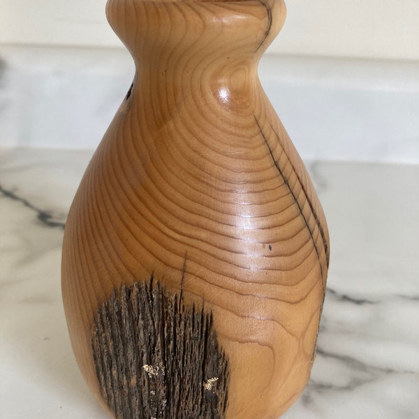 Cedar Fence Post Vase, Wooden Vase