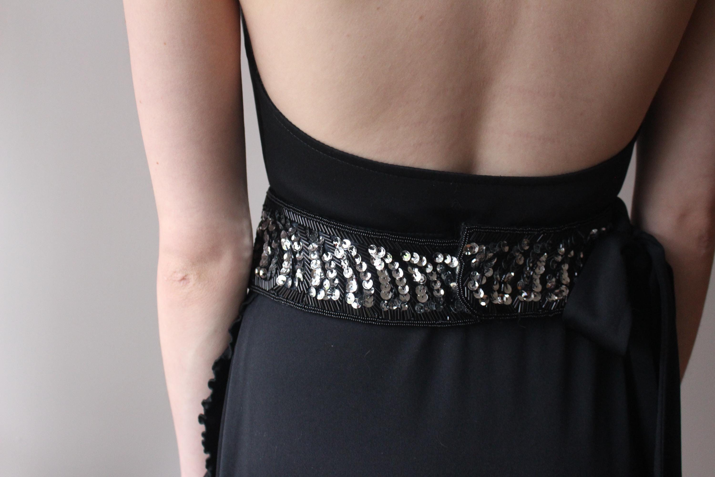 Speyer Milor Formal Dress Belt Women M L Black Multicolor Beaded Sequin Handmade Speyer Milor Beaded Belt - Etsy main image 4