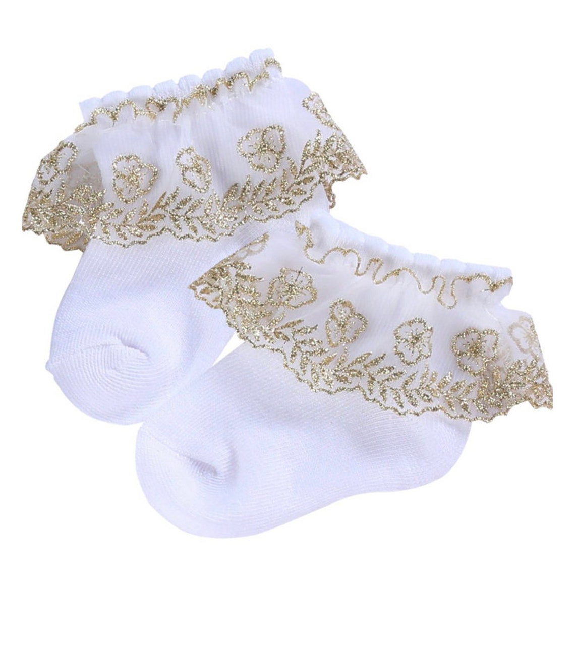 Gold Ruffle Socks Kids Ruffle Socks Pageant Socks Tulle Etsy UK