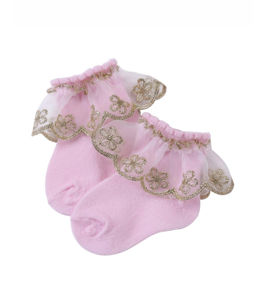 Gold Ruffle Socks Kids Ruffle Socks Pageant Socks Tulle Etsy UK