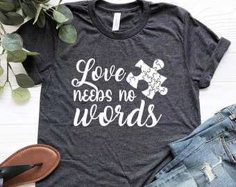 Love Needs No Words Autism Awareness Printed Newborn Infant Baby Boy Girl Jumpsuit Long Sleeve Rompers Black