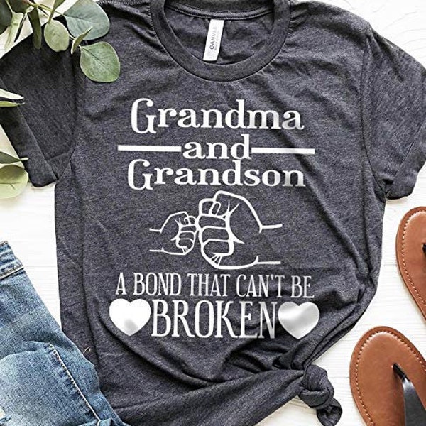 Grandma and Grandson Bond That Cant Be Broken Shirt, Grandma Gift Shirt, Grandson Gift Shirt, Grandma and Grandson Shirt