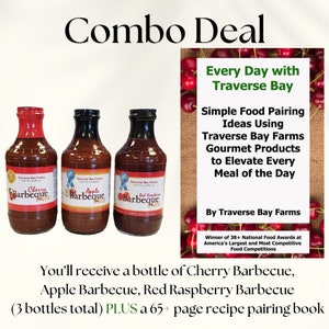 Barbecue Sauce Combo - 3 Pack of Nationally Award Winning Barbecue Sauce - Apple, Cherry and Red Raspberry