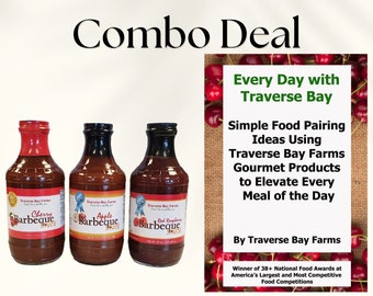 Barbecue Sauce Combo - 3 Pack of Nationally Award Winning Barbecue Sauce - Apple, Cherry and Red Raspberry