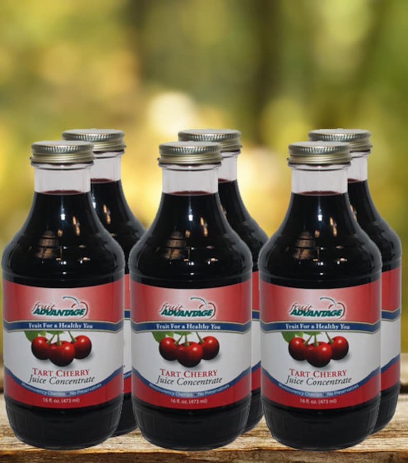 Tart Cherry Juice Concentrate, 6 Bottles Made With Michigan