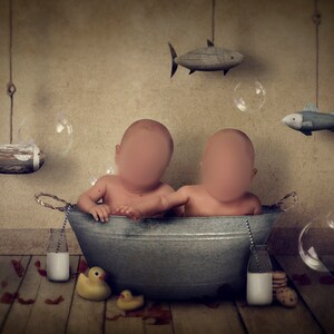 Baby backdrop, bathtub digital background, digital downloads, digital files for babies, bathtub bubble photography background, babies