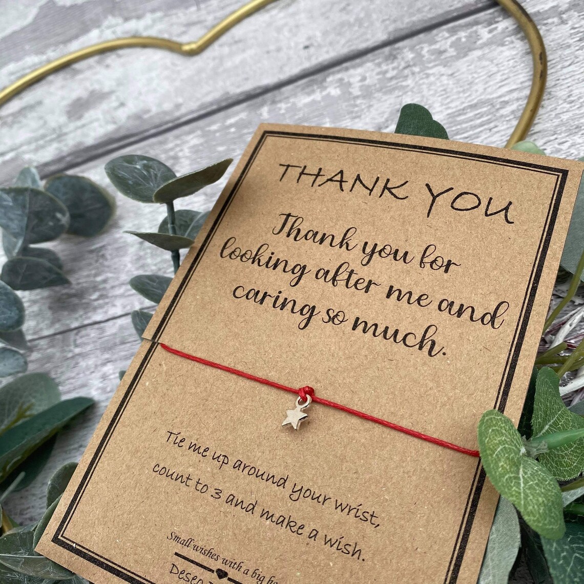 Thank you Gift Wish bracelet Nursery Key worker Etsy