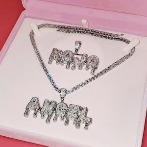 drip nameplate pendant