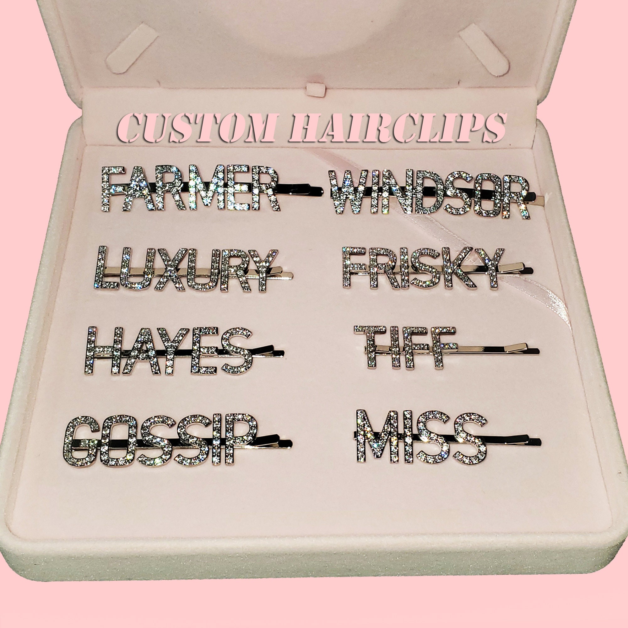 Custom Hairclips / Custom Hair Clips / Personalized Name Hair Etsy