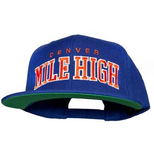Denver Throwback Snapback Hat | Vintage Mile High Cap with Block Letter Embroidery