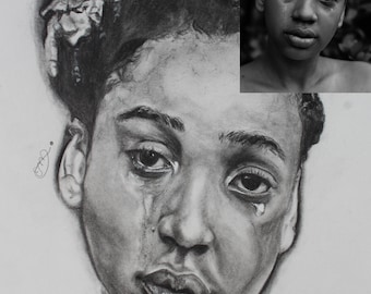 Custom charcoal portrait