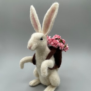 Mae the Needle-Felted Hare/Rabbit. Woodland Animals. Wool Rabbit. Hare Sculpture. Forest Animals. Felt Animals.