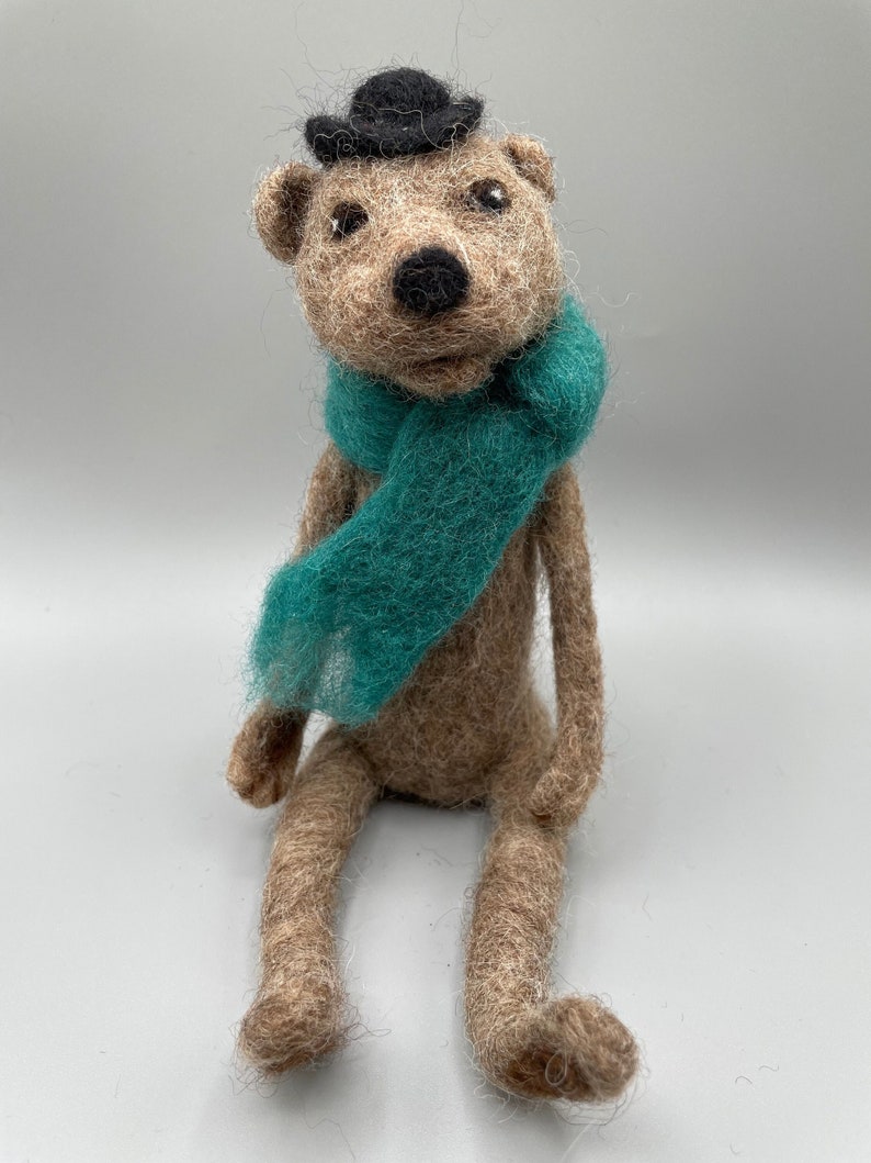 Bernie the Needle-Felted Bear. Woodland Animals. Needle-Felted Sculpture. Wool Bear. Bear Sculpture. Forest Animals. Felt Animals. image 1