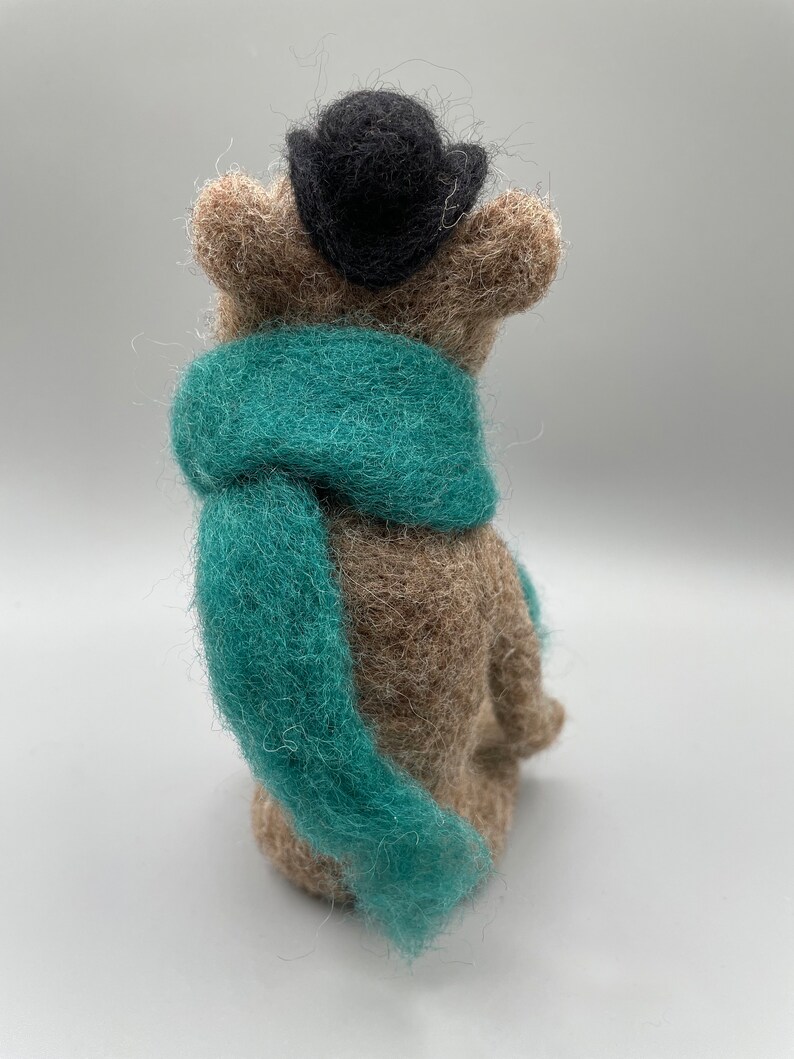 Bernie the Needle-Felted Bear. Woodland Animals. Needle-Felted Sculpture. Wool Bear. Bear Sculpture. Forest Animals. Felt Animals. image 4