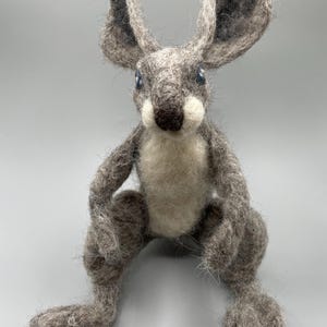 Cory the Needle-Felted Hare/Rabbit. Woodland Animals. Wool Rabbit. Hare Sculpture. Forest Animals. Felt Animals.