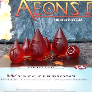 Aeon's End Board Games / Sleeping Gods / Bloodborne - Health Tokens - translucent red resin 3d prints