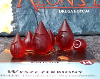 Aeon's End Board Games / Sleeping Gods / Bloodborne - Health Tokens - translucent red resin 3d prints