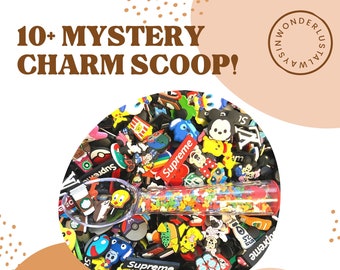 Más de 10 mystery shoe charms scoop / crocs jibbitz pequeño surtido elegante popular clog Pins Para niños niñas mujeres hombres damas, se abrirá en tiktok
