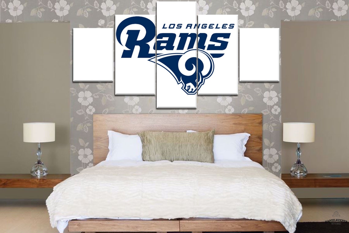 New La Los Angeles Rams Logo 3 Canvas Wall Art Framed Etsy