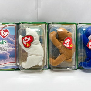 2000 Ty McDonalds Teenie Beanie Babies LEGENDS Humphrey Peanut Chilly LOT of 3 Fast Free Shipping