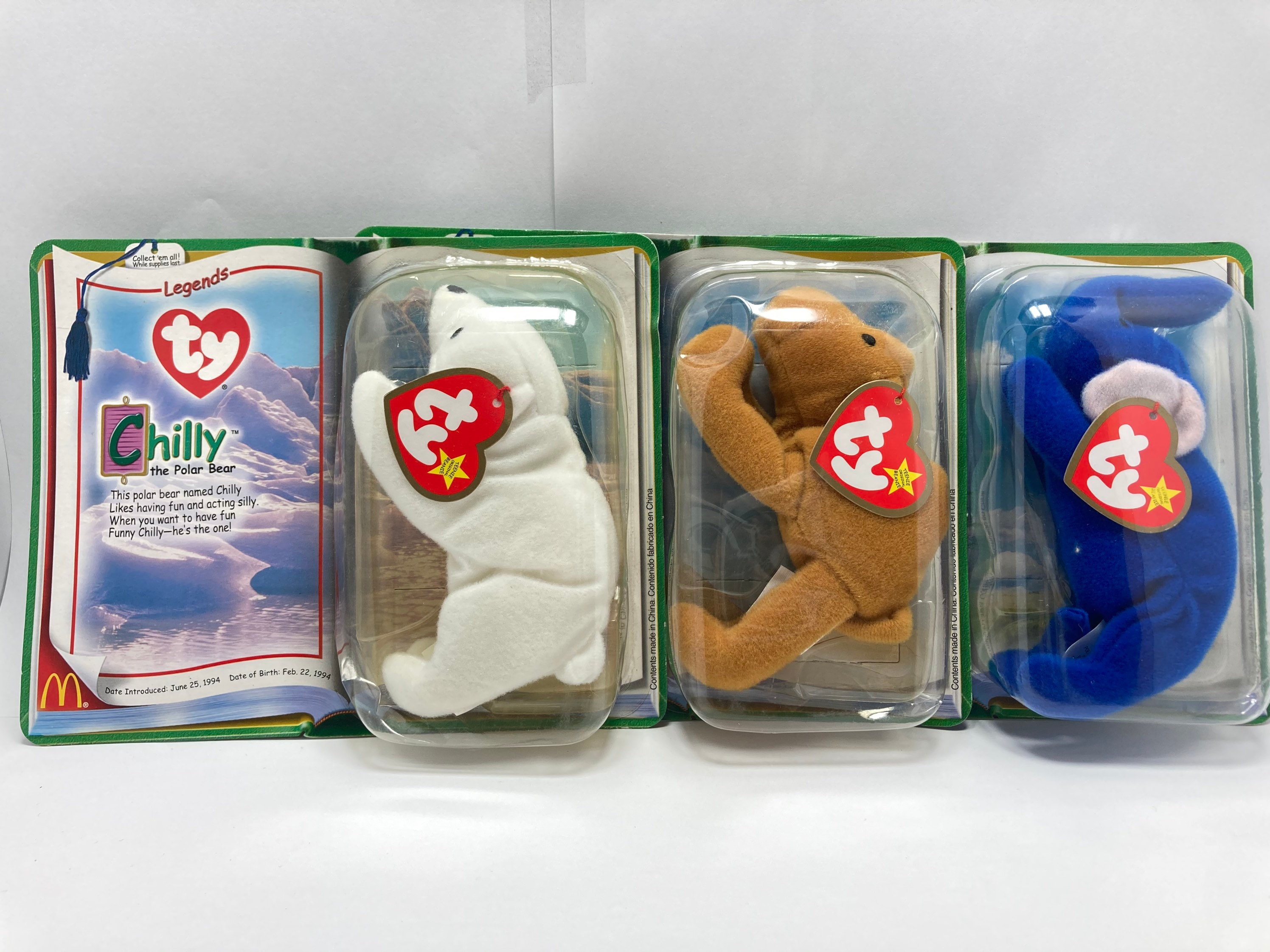2000 Ty Mcdonalds Teenie Beanie Babies LEGENDS Humphrey Peanut