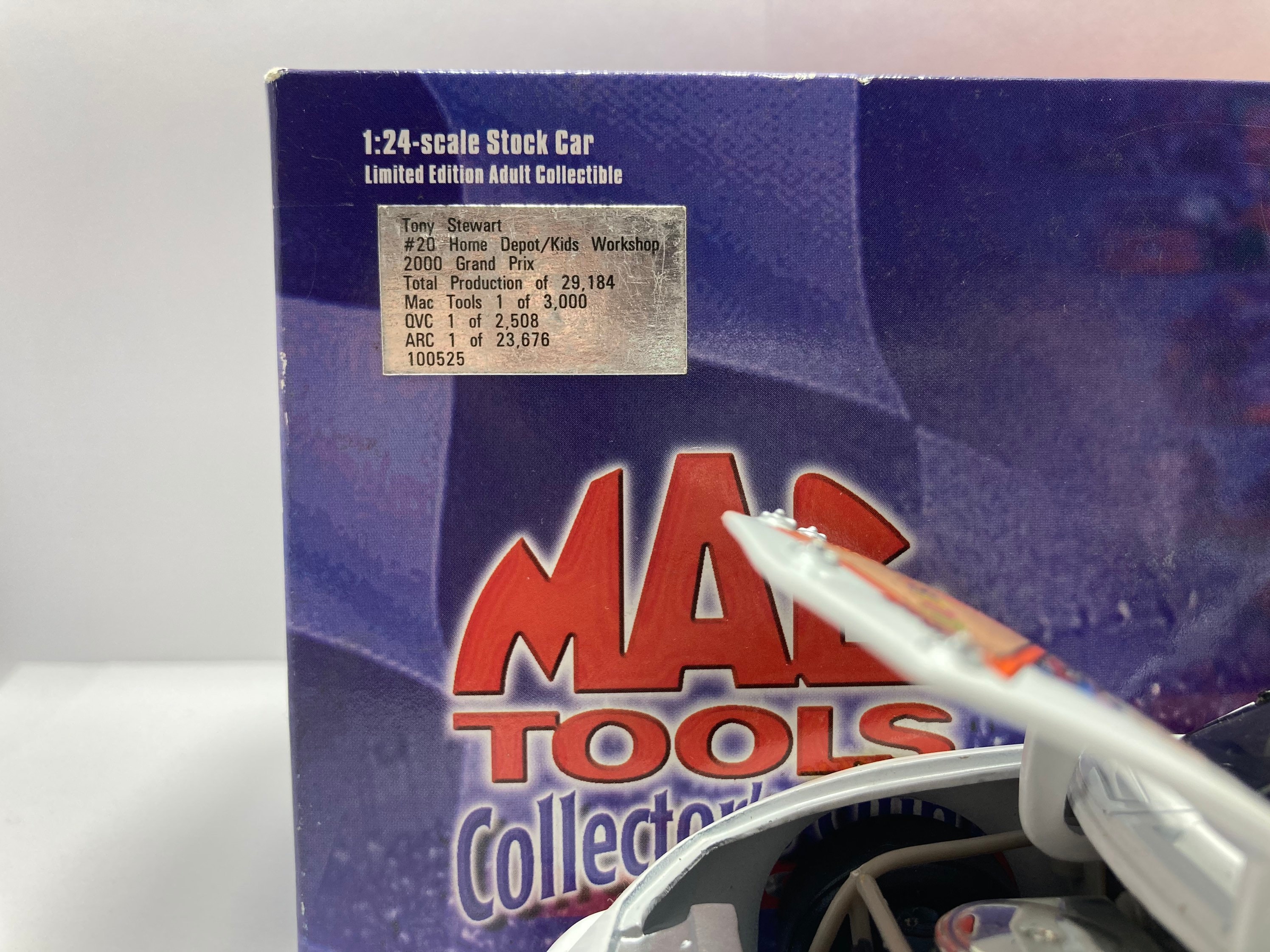 Tony Stewart Home Depot Kids Workshop 2000 Pontiac Mac Tools Issue