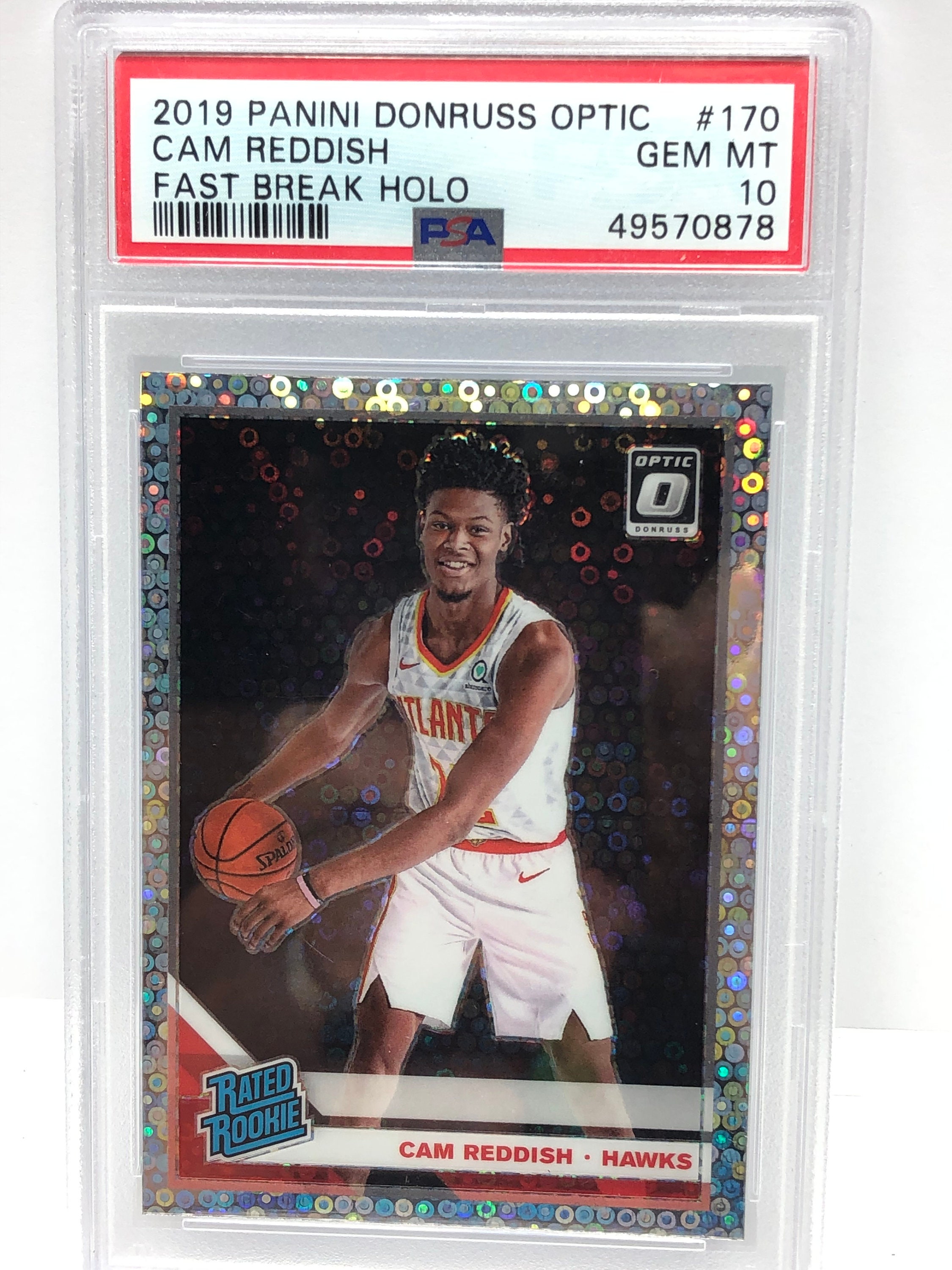 Graded 10 Optic Cam Reddish HOLO SILVER Rated Rookie #170 Atlanta